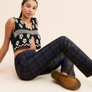 Good American | Plaid High-Rise Pants